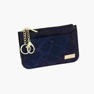 Bustina portachiavi Kaori Lurex blu