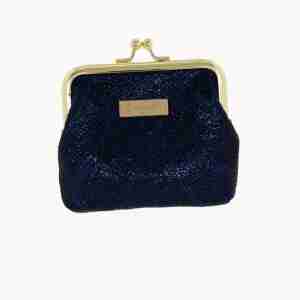 Portamonete Kaori Lurex blu